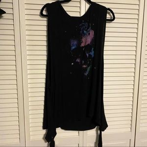 Midnight Hour Galaxy Skull Muscle Tee